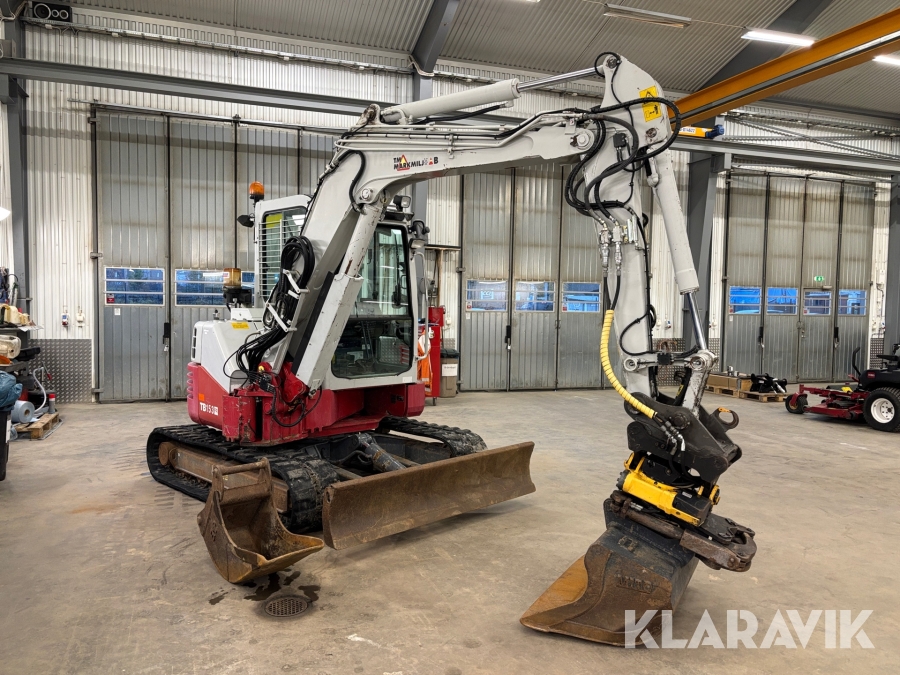 Grävmaskin Takeuchi TB153FR med rototilt och skopa