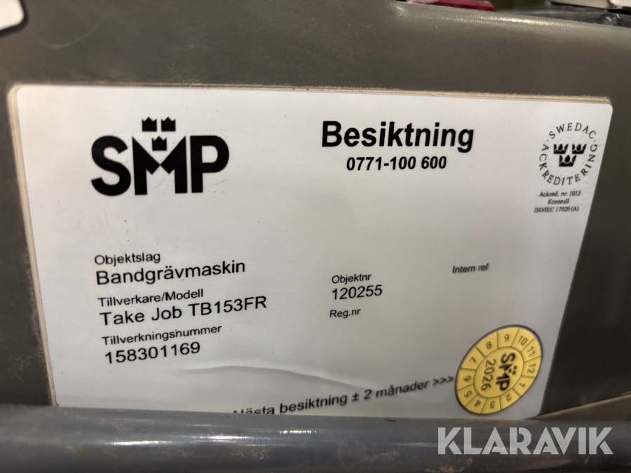 Grävmaskin Takeuchi TB153FR med rototilt och skopa