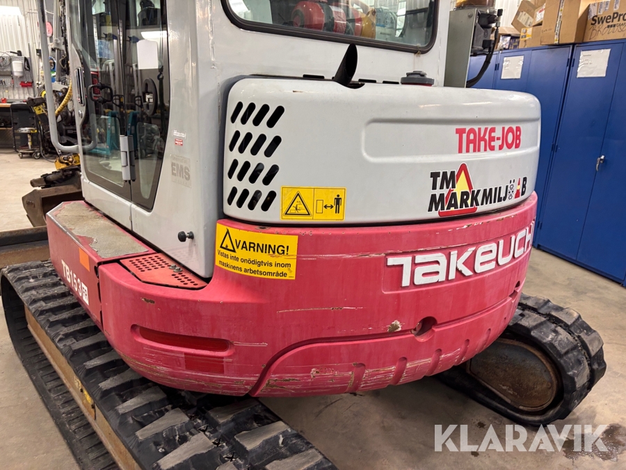Grävmaskin Takeuchi TB153FR med rototilt och skopa