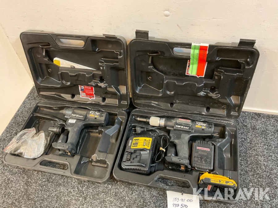 Batteridriven Popnitmaskin Stanley  PB 2500-QW 2 st