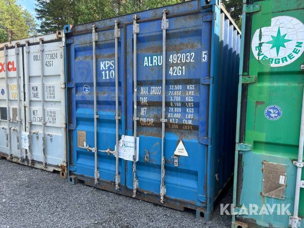 Container 40 fot blå