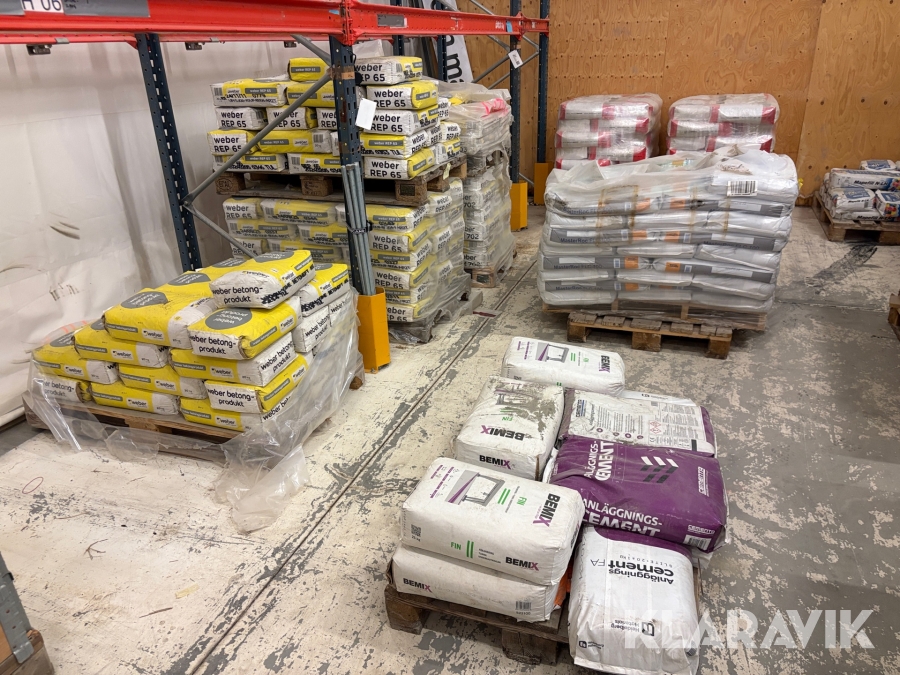 Parti med betongmaterial Heidelberg Weber