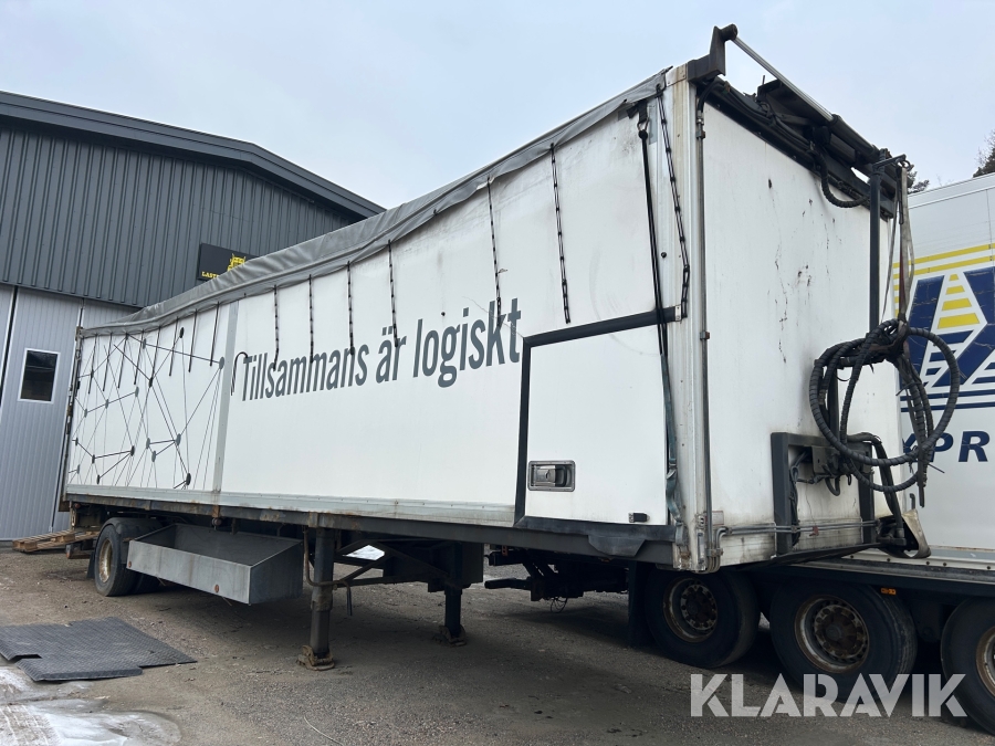 Skåptrailer Flodaverken CT1-22-19,5 med bakgavellyft