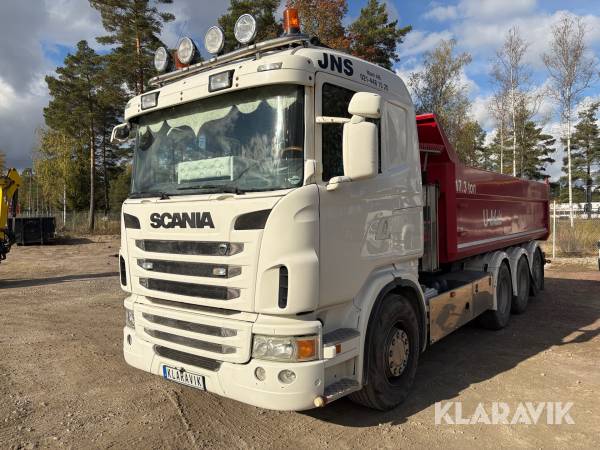 Tippbil Scania G480 Tridem 17.3 t lastvikt