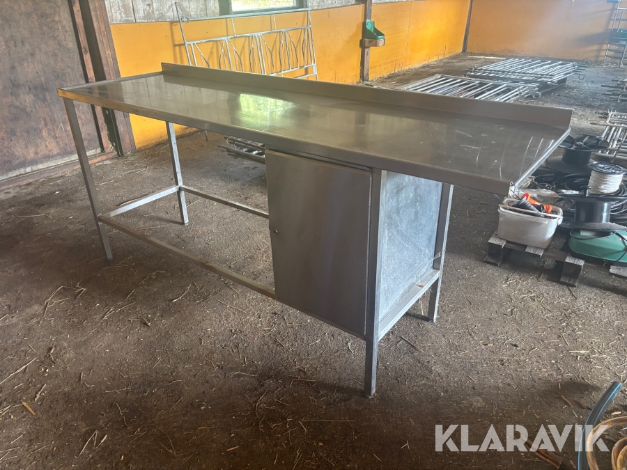 Rostfri bänk 2000x600