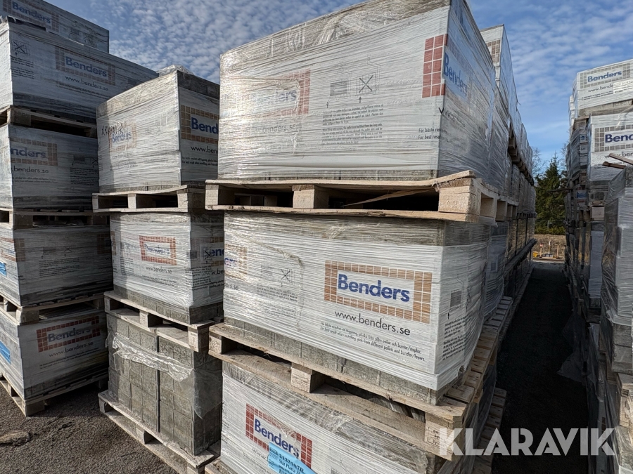 Marksten Benders Slät platta skarp grå 20st pallar