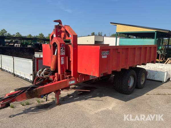 Flakväxlarvagn Bigab 12-15 med 2st Flak