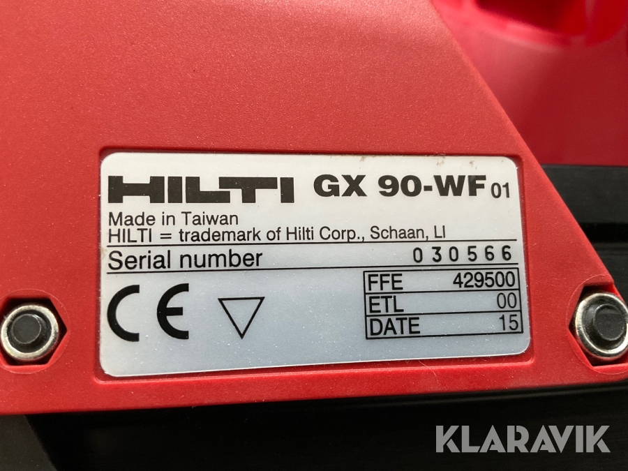 Spik-pistol Hilti GX 90-WF, Malmö, Klaravik auktioner
