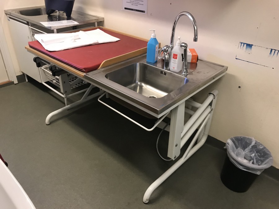 Höj-och sänkbart Skötbord 