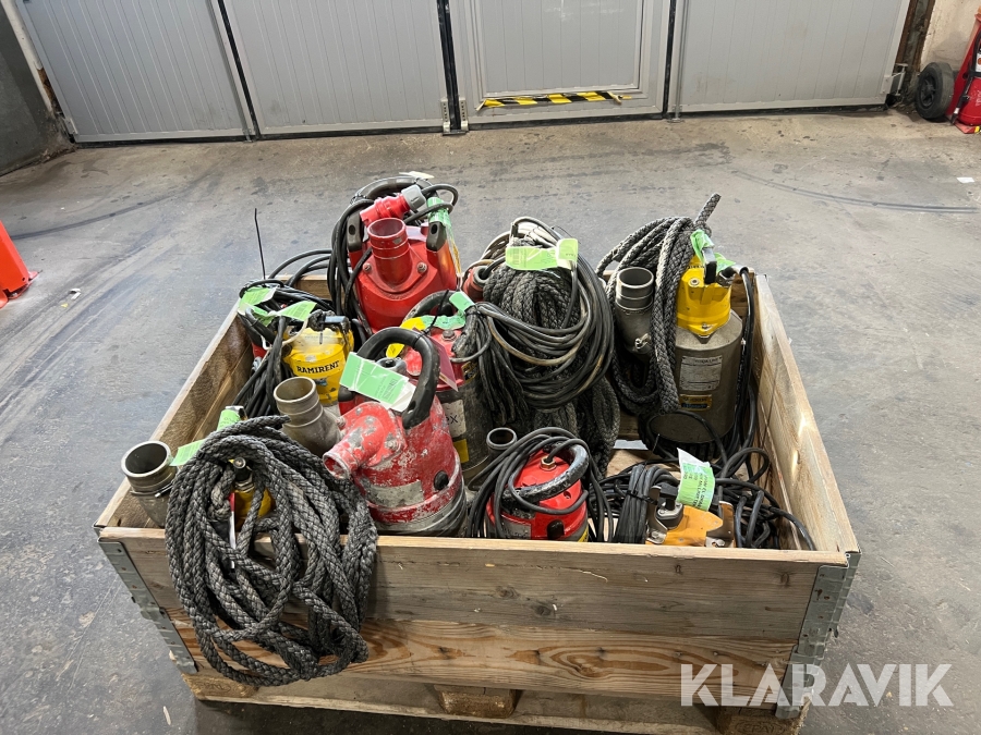 Defekta pumpar Grindex, Atlas Copco, Tsurumi 