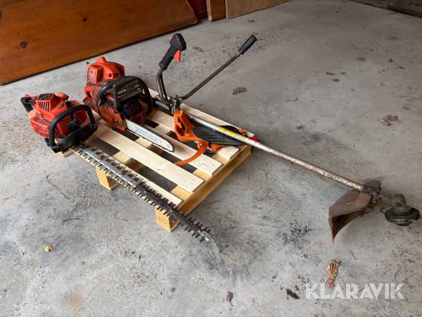 Parti med trädgårdsmaskiner 2st Tanaka 1st Husqvarna