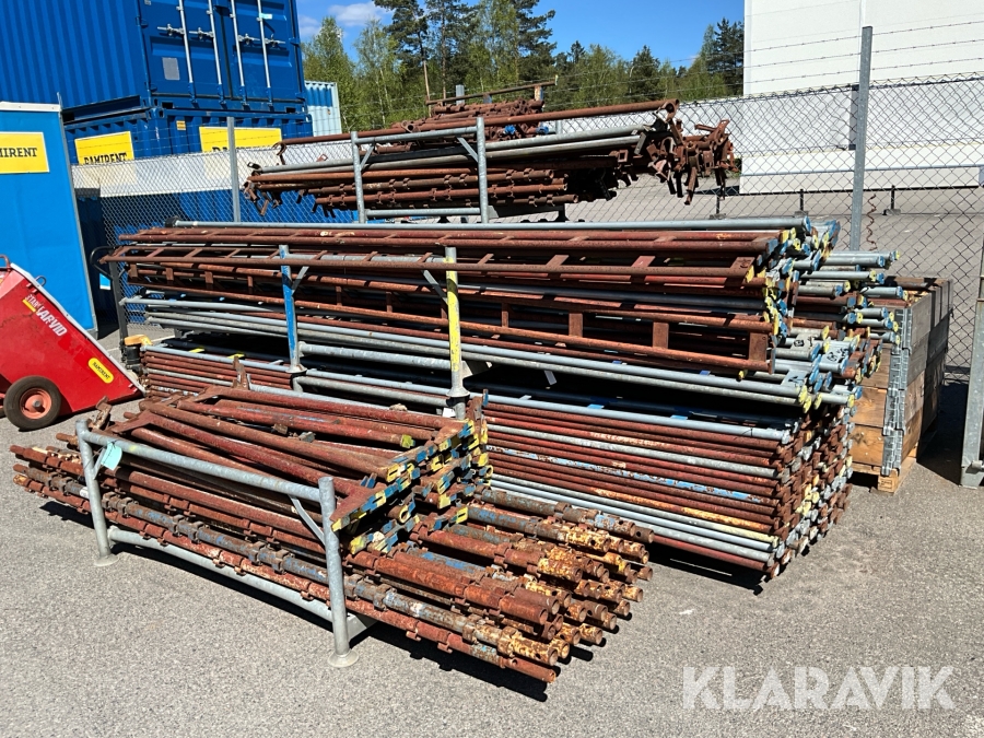 Byggställningsmaterial Haki parti med olika delar