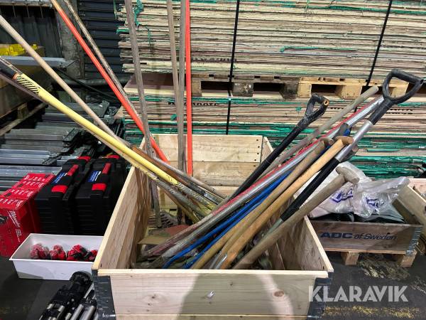Krattor, spätt & skyfflar ca 25 st