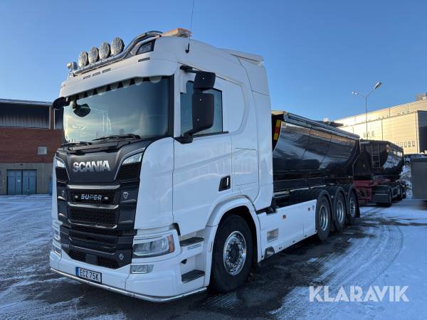 Asfaltsekipage Lastväxlare Scania R580