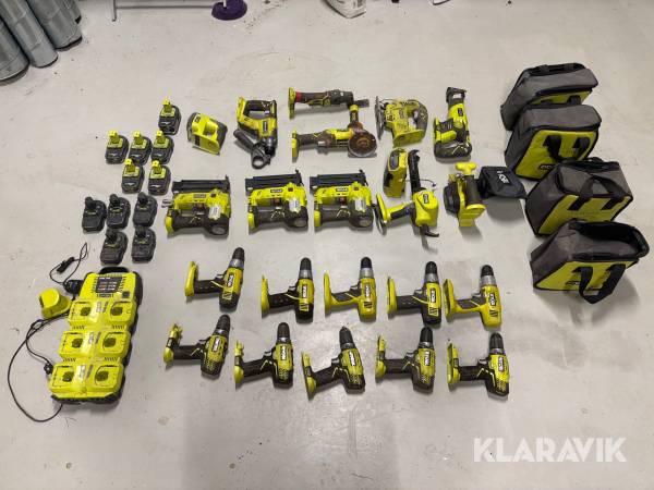 Handverktyg Ryobi 22st med batterier