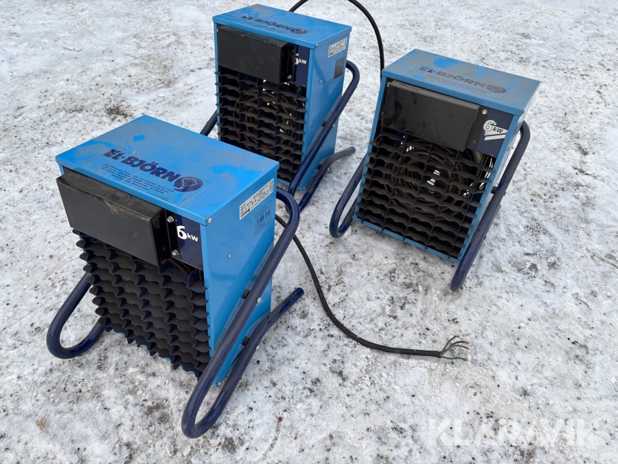 Värmefläktar Elbjörn VF 6 3st