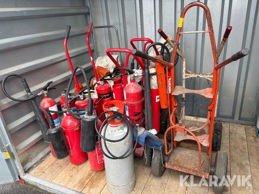 Parti med brandsläckare