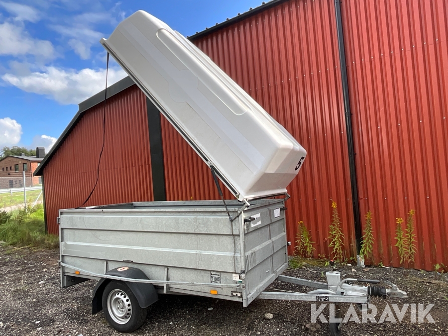 Personbilssläp Brenderup LV1000 med kåpa