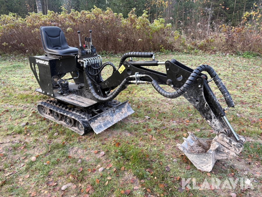 Grävmaskin Mini Digger Springer med redskap
