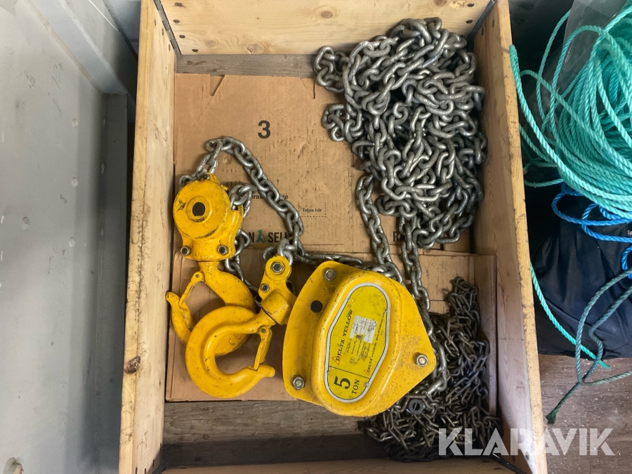 Kedjelyftblock Delta Yellow 5ton 5m lyfthöjd