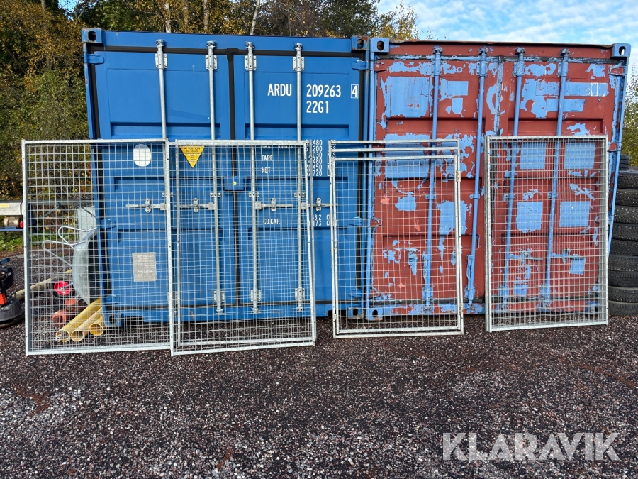 Hundgårdssektioner i aluminium 6st sektioner & 1 st dörr