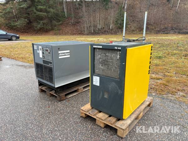 Kompressor & kyltork Atlas Copco/kaeser GA18/TC44