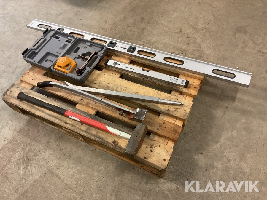 Parti med vattenpass och planlaser Hultafors/PLS