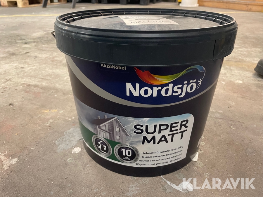 Fasadfärg Nordsjö S2005-G80Y supermatt täckande, 50 liter