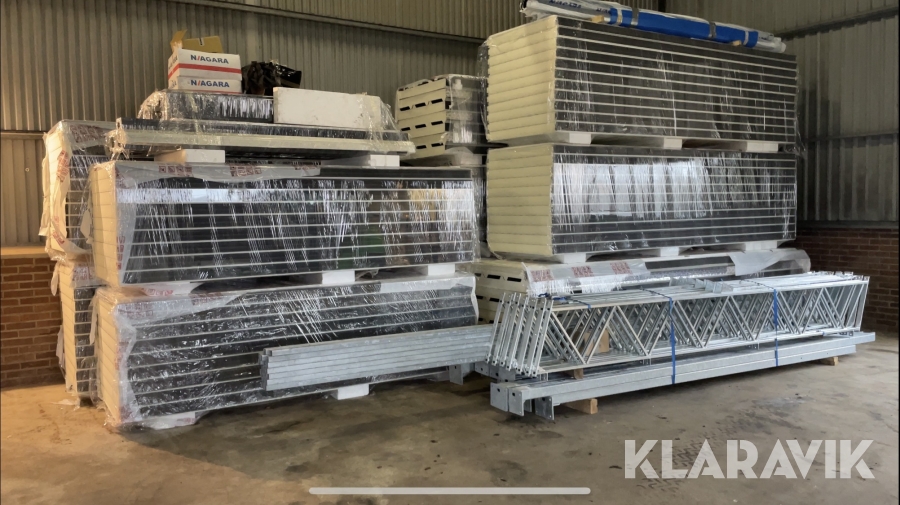 Isolerad stålhall   8 x 16 x 4m  (Ny)