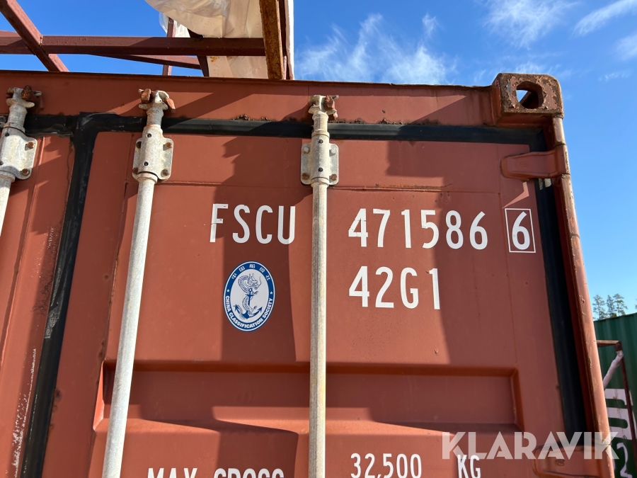 Container 40 fot röd/brun