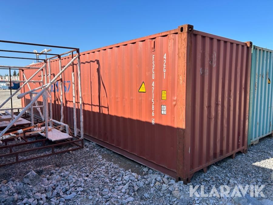 Container 40 fot röd/brun