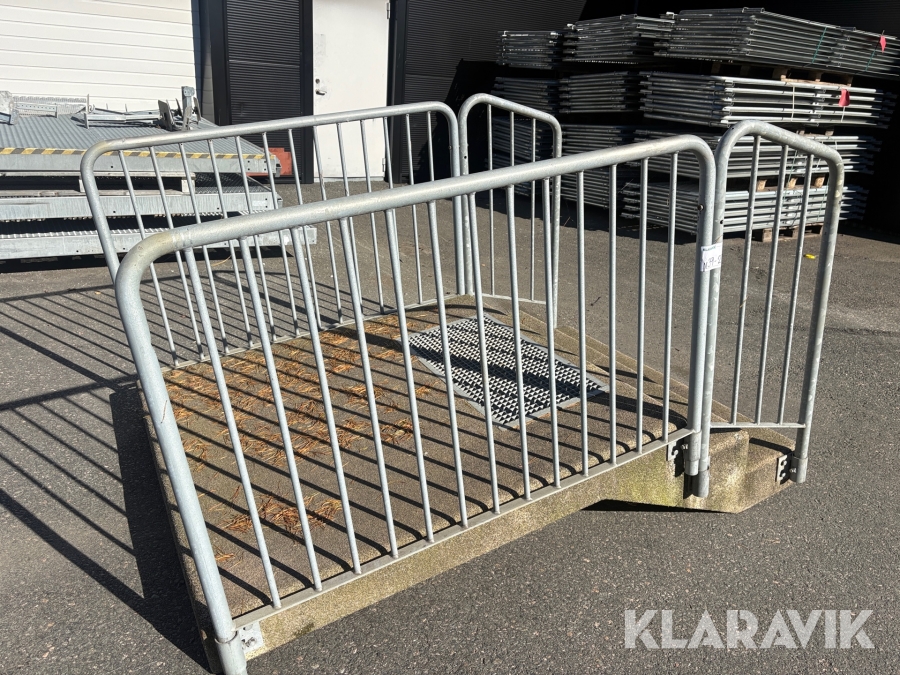 Glasfibertrapp 2 steg med räcken