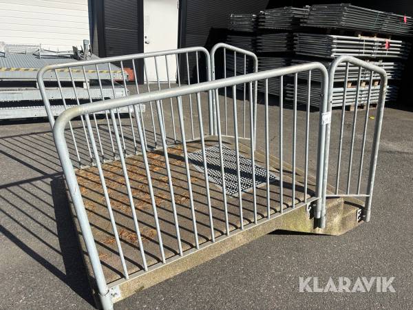 Glasfibertrapp 2 steg med räcken