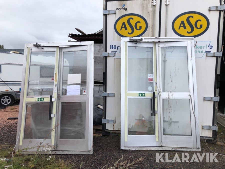 Dörrpartier i aluminium 2 stycken 