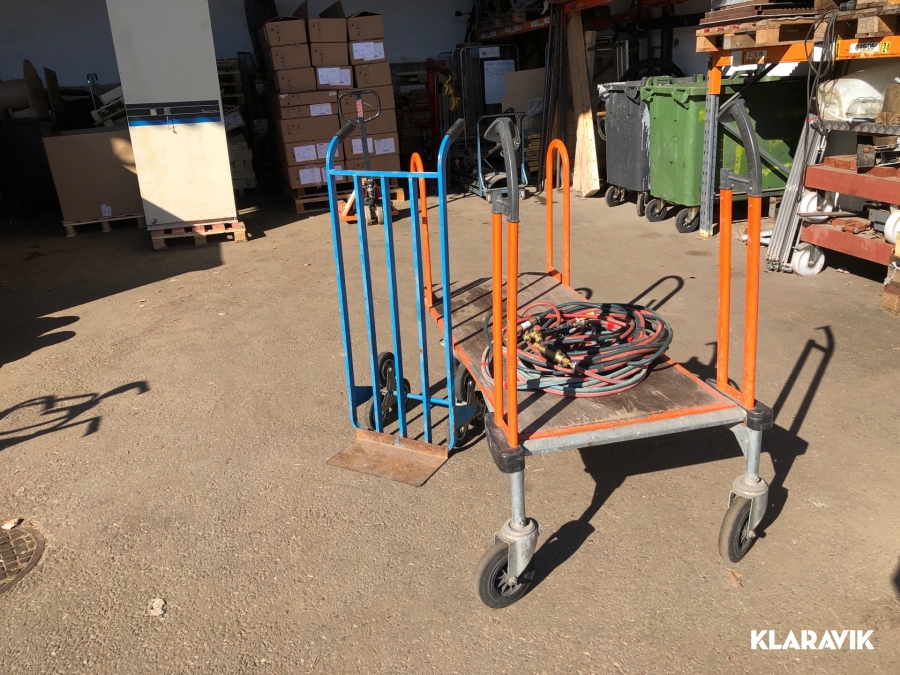 Byggvaruvagn och trapppirra  Siegel   Gassvetsslang