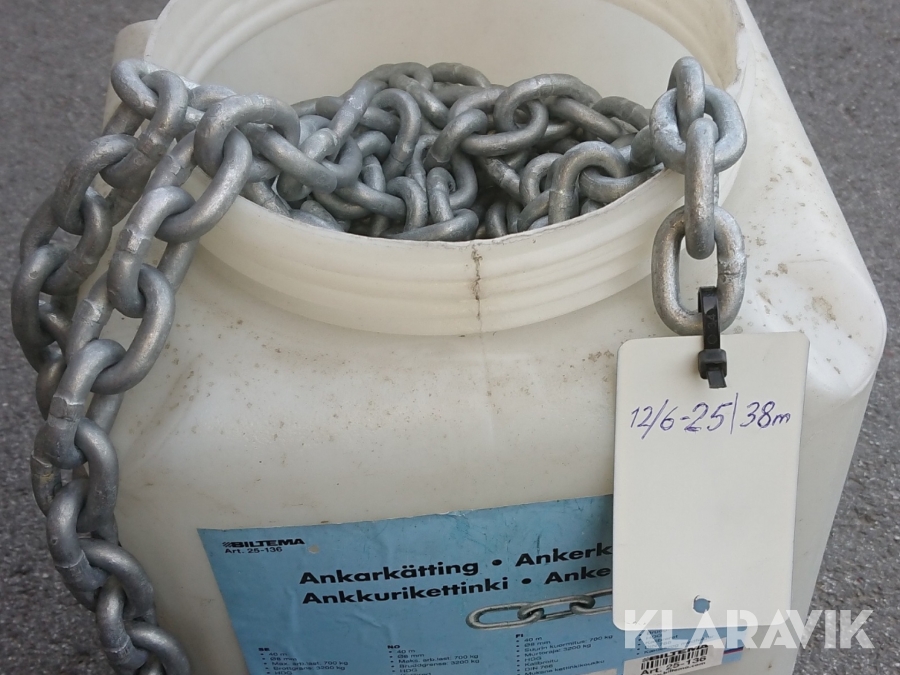 Ankarkätting Biltema 25-136 38 m