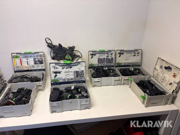 Paket med olika verktyg Festool 7 st