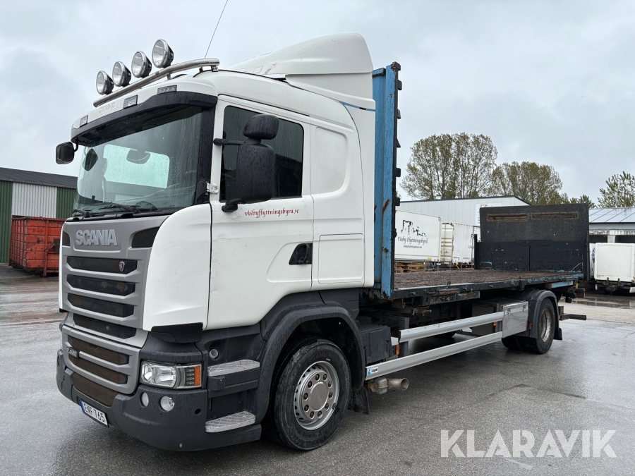 Lastbil Scania R450 LB4x2 med containerlås & bakgavellyft