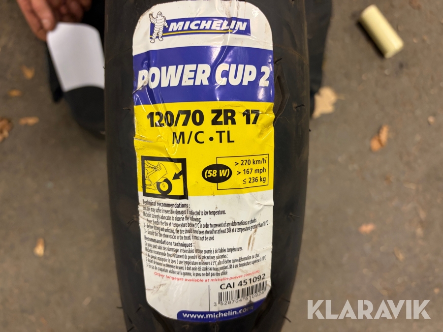 MC framdäck Michelin Power Cup 2 120/70 ZR 17 1 st