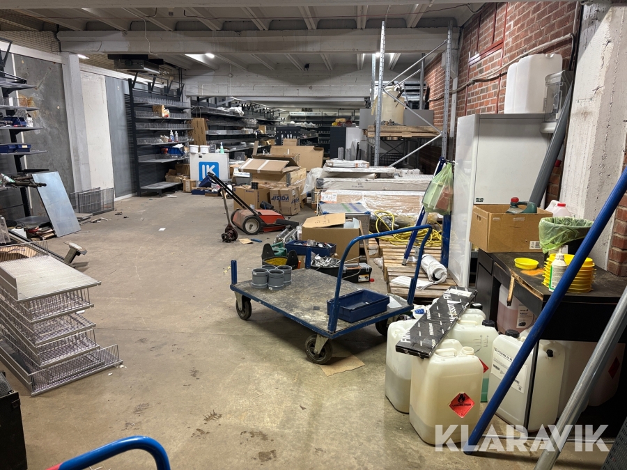 VVS lager samt hyllsystem