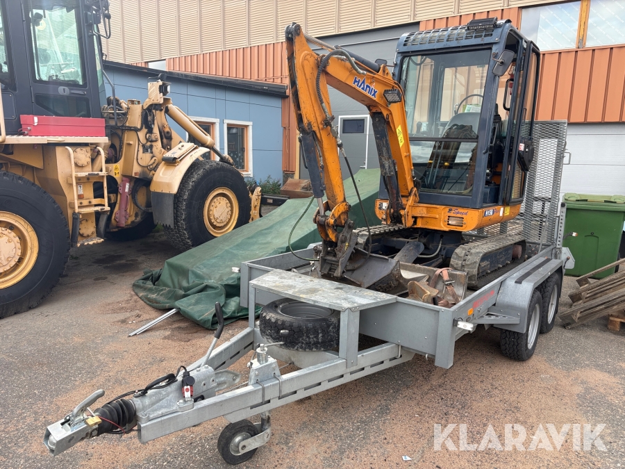 Mini Grävmaskin med maskinsläp Hanix H15BP LUS-2