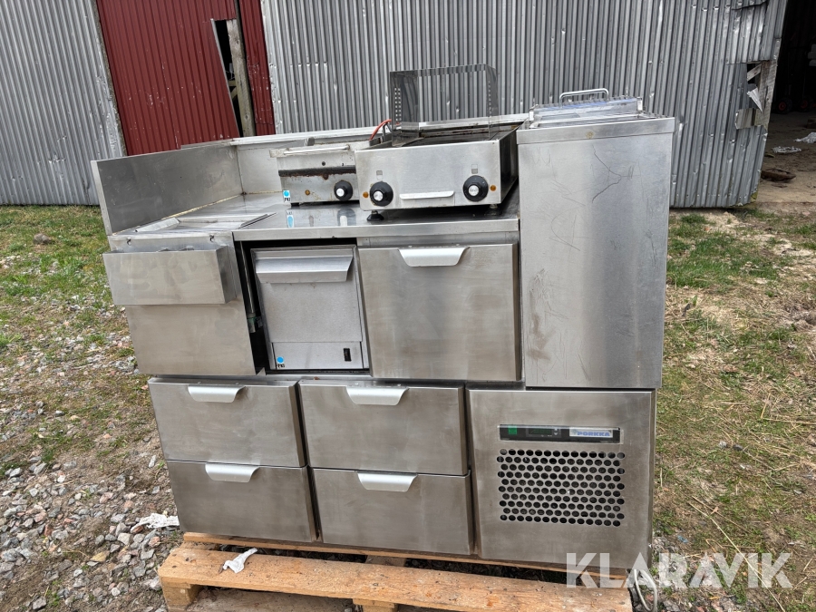 Varmhållningsbord med kylfack FKI / Porkka