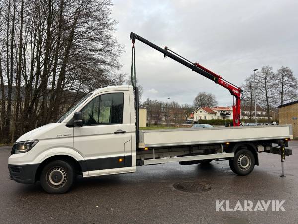 Flakbil Man TGE 3.180 med kran