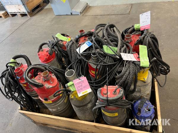 Defekta pumpar Grindex, Atlas Copco 12 st