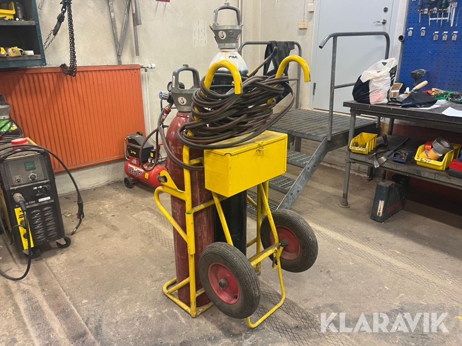 Gassvetsställ med utrustning