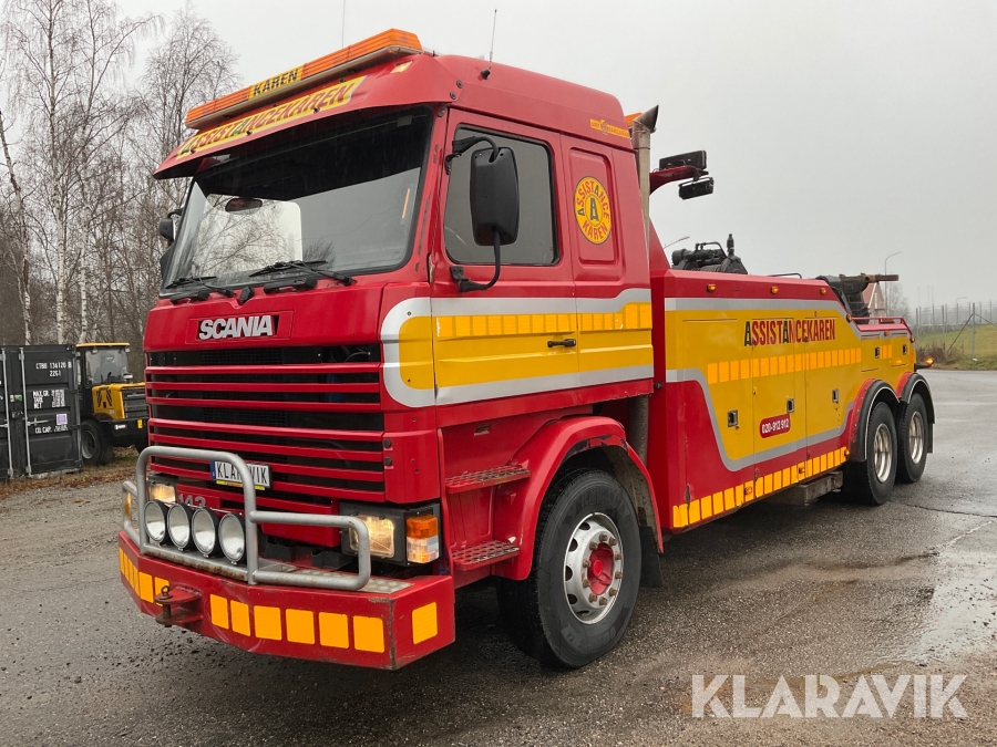 Bärgningsbil Scania 143HL 6X2 tungbärgare