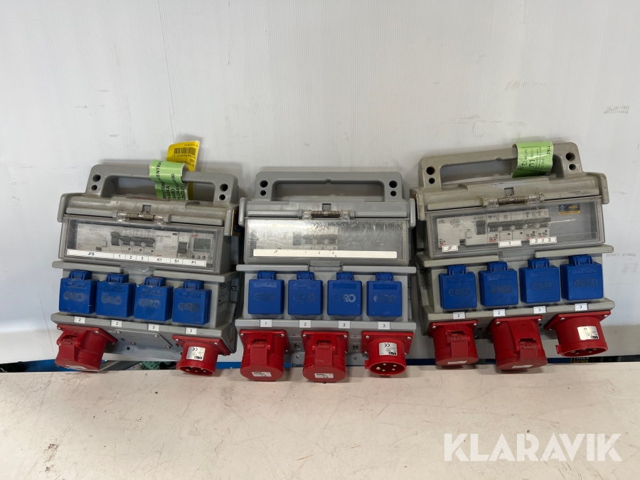 Belysningscentral, undercentraler Garo BLCA416, UGBL 416, UGBL432.