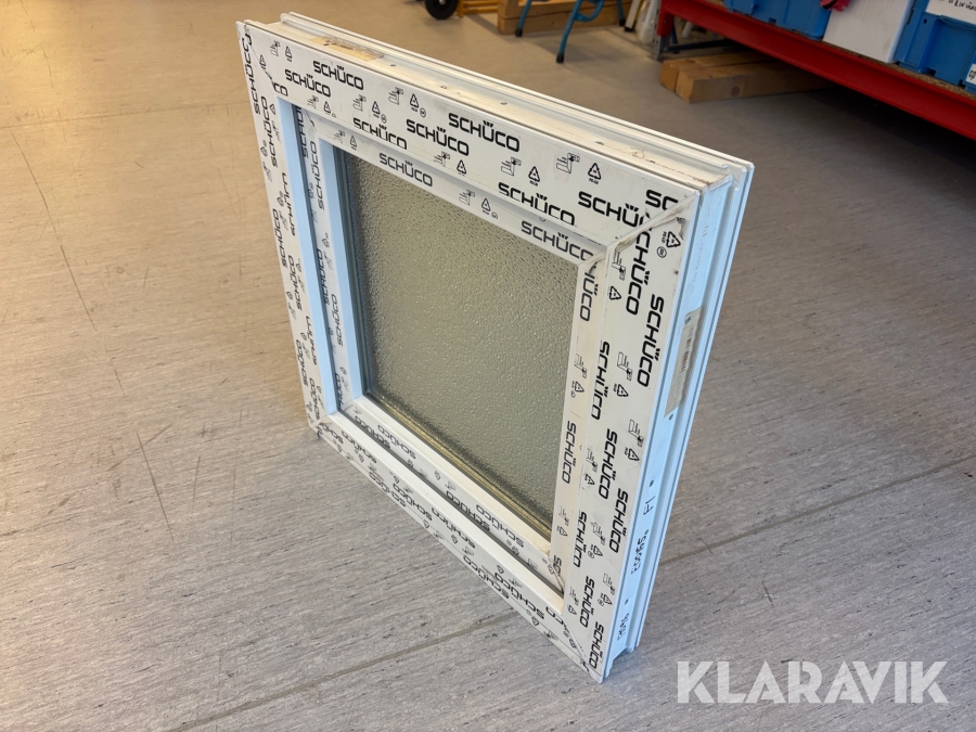 Badrumsfönster högerhängd Enomic 6x6 råglas