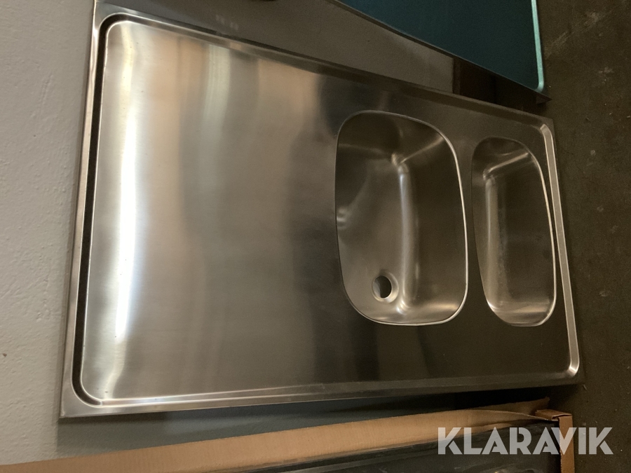 Diskbänk Ramnäs blank 1,0m, hodjup 160mm