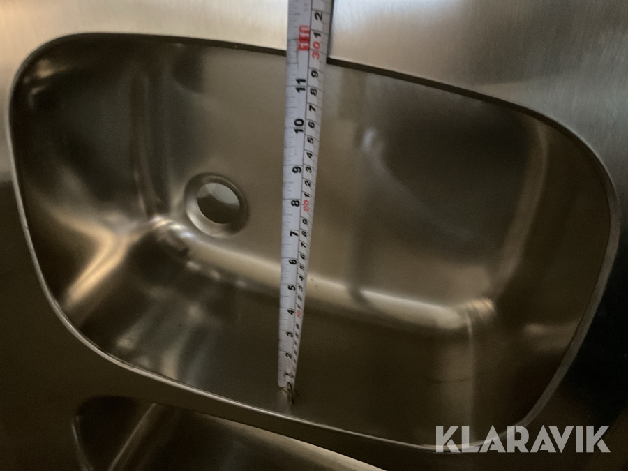 Diskbänk Ramnäs blank 1,0m, hodjup 160mm